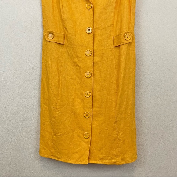 NWT ModCloth Orange Linen Blend Coasting‎ Along Shirt Mini Dress Size 6 - Picture 5 of 8